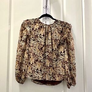 Floral Maroon Women's Top